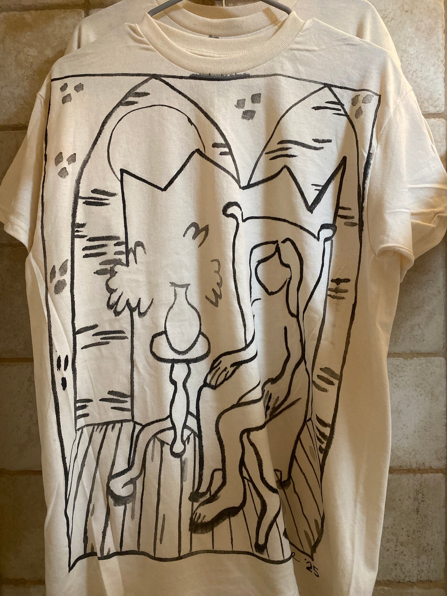 Woman in Chair with Screen and Moon #1 (Size M)