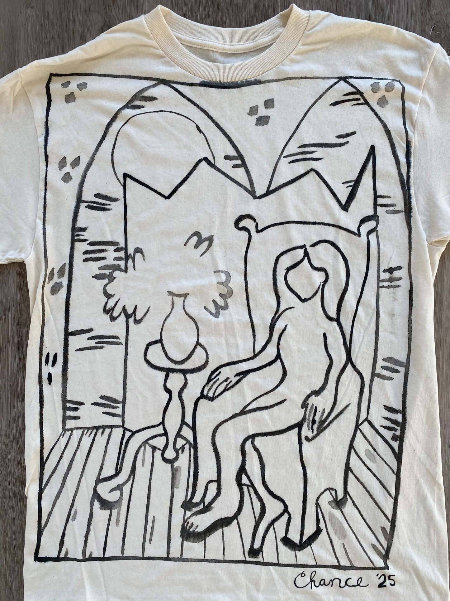 Woman in Chair with Screen and Moon #1 (Size M)