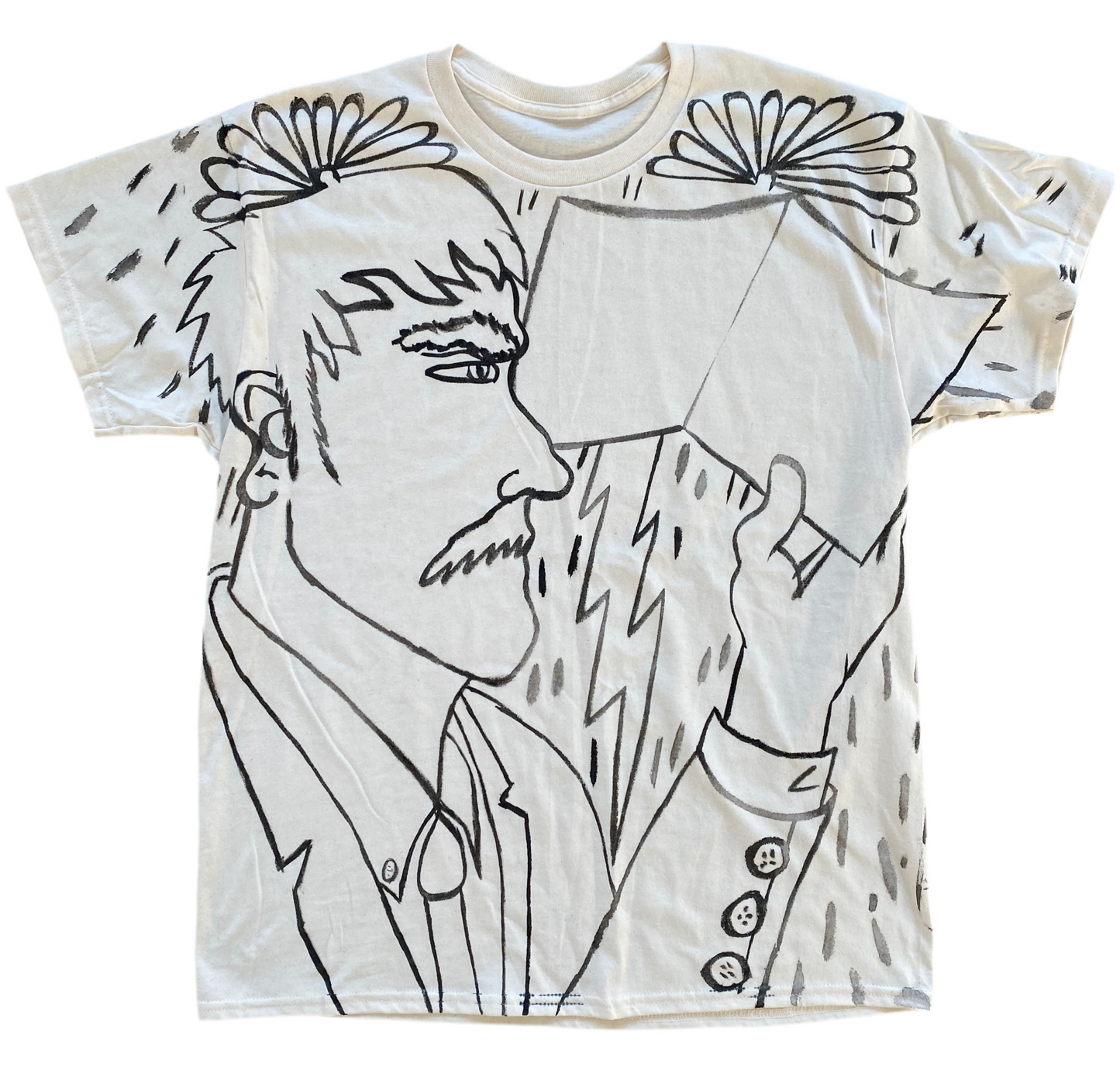 Man with Mustache Reading (Size L)