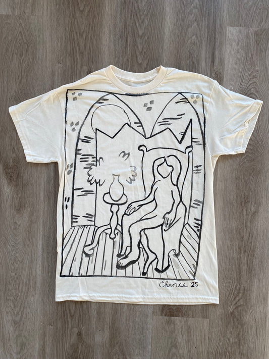 Woman in Chair with Screen and Moon #1 (Size M)