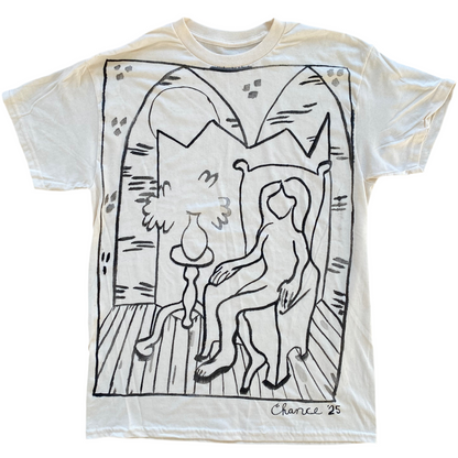 Woman in Chair with Screen and Moon #1 (Size M)