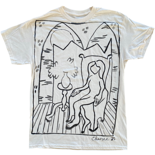 Woman in Chair with Screen and Moon #1 (Size M)