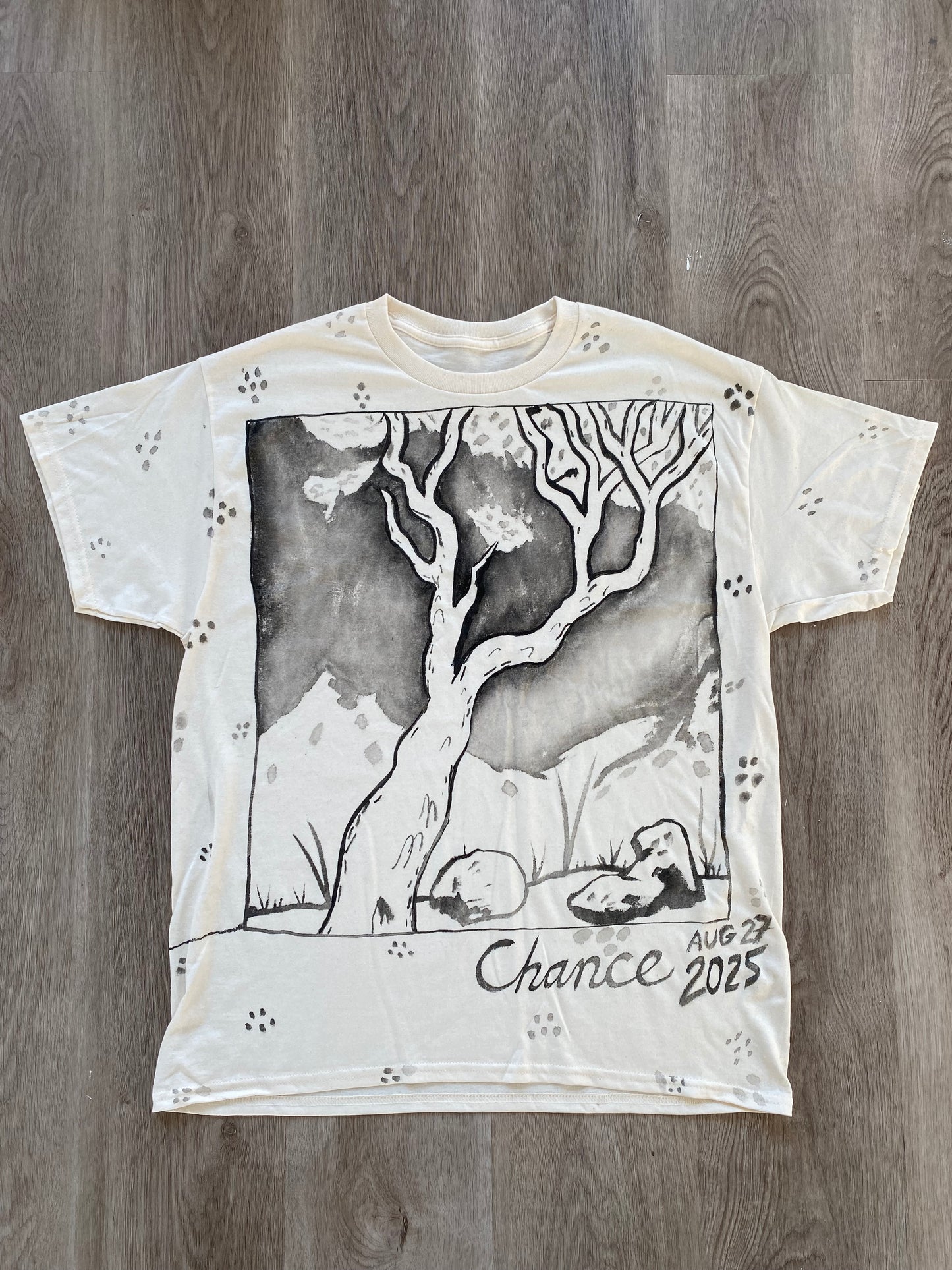 Tree with Rocks and Mountains #1 (Size L)
