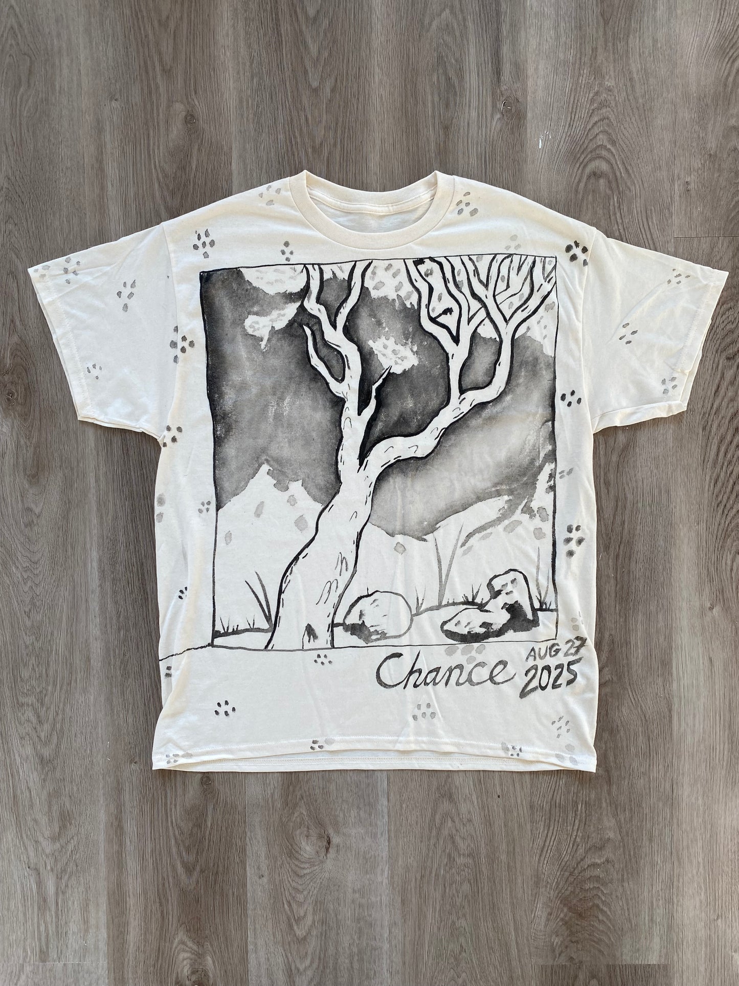 Tree with Rocks and Mountains #1 (Size L)