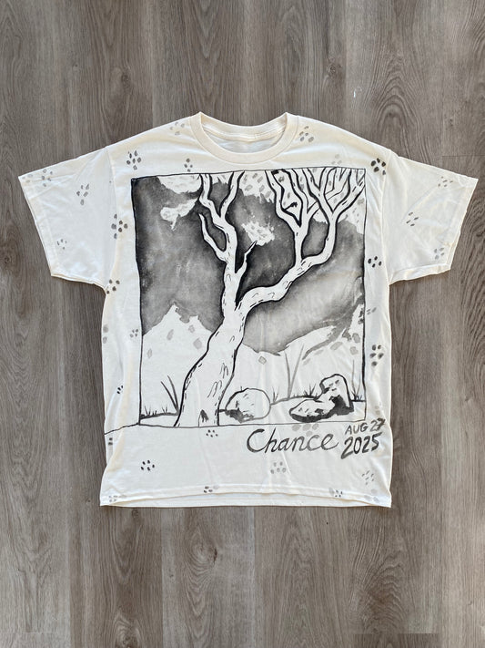 Tree with Rocks and Mountains #1 (Size L)