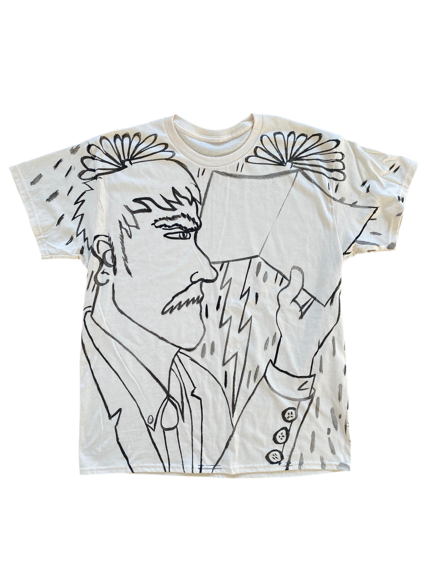Man with Mustache Reading (Size L)