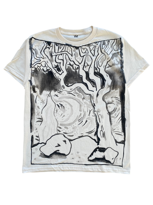 Tree with Rocks and Starry Night (Size M)