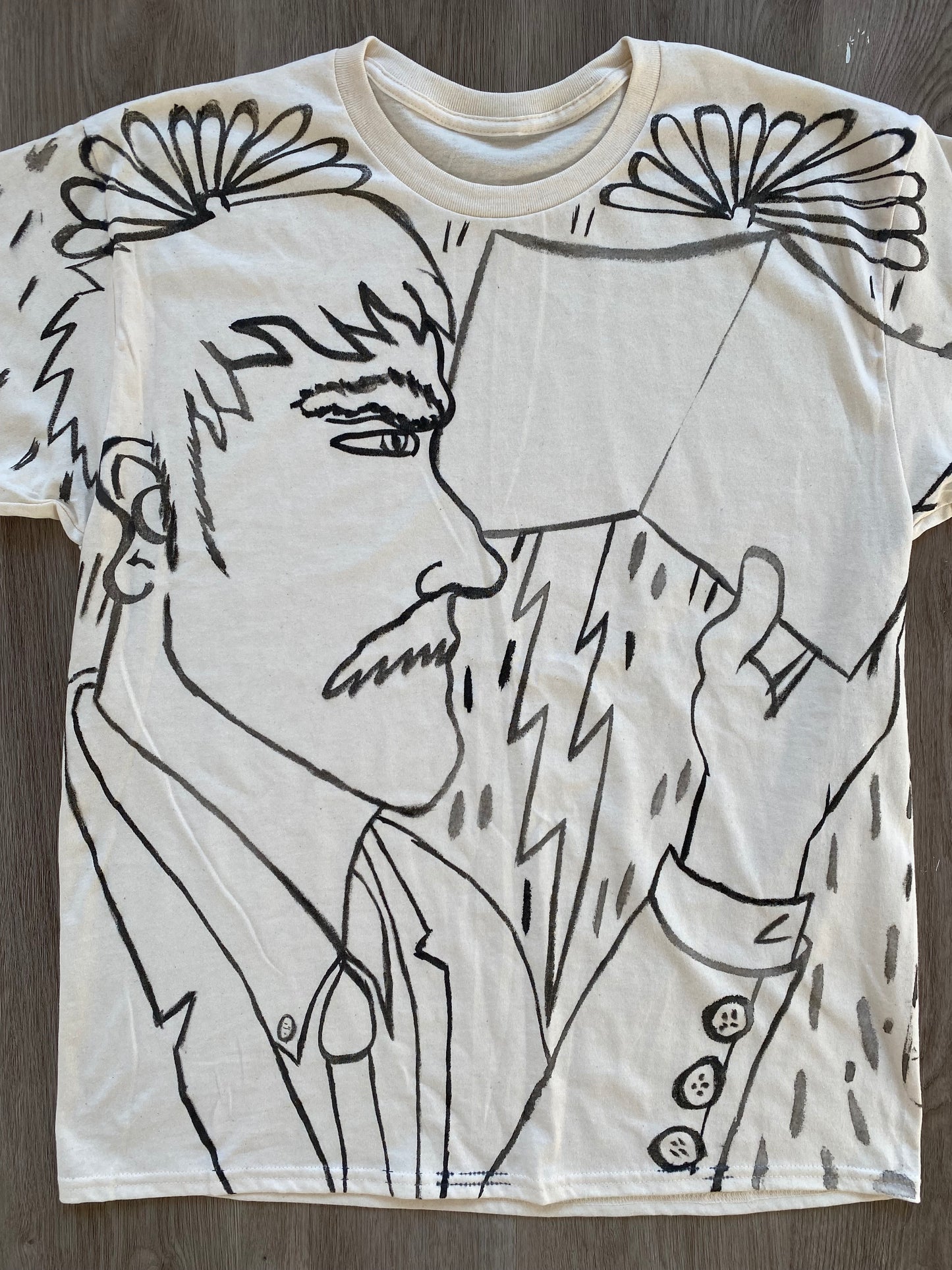 Man with Mustache Reading (Size L)